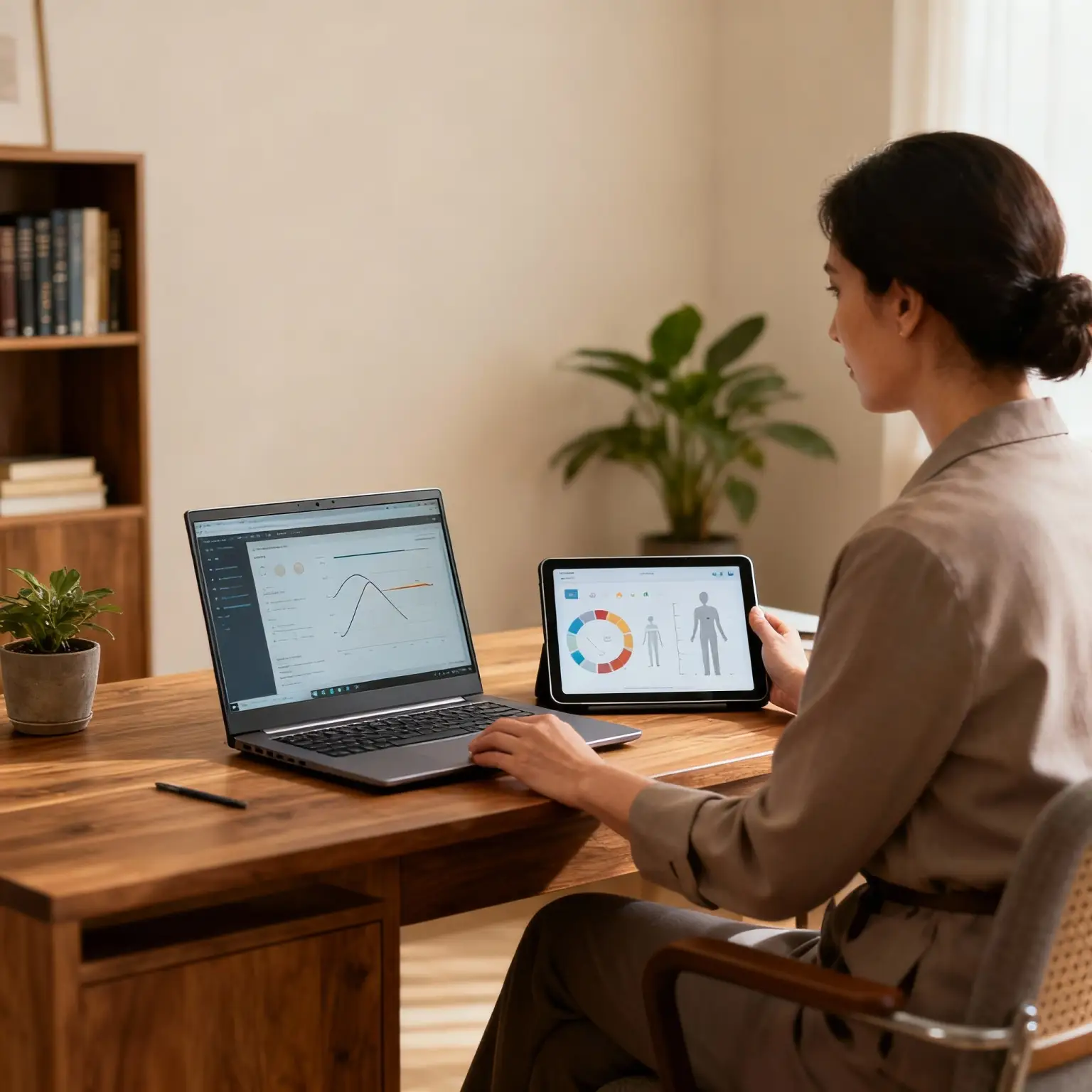 Therapist practice management interface background